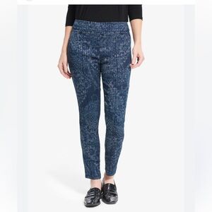 Joseph Ribkoff dark blue pull on trousers pants ankle length skinny Sz 8